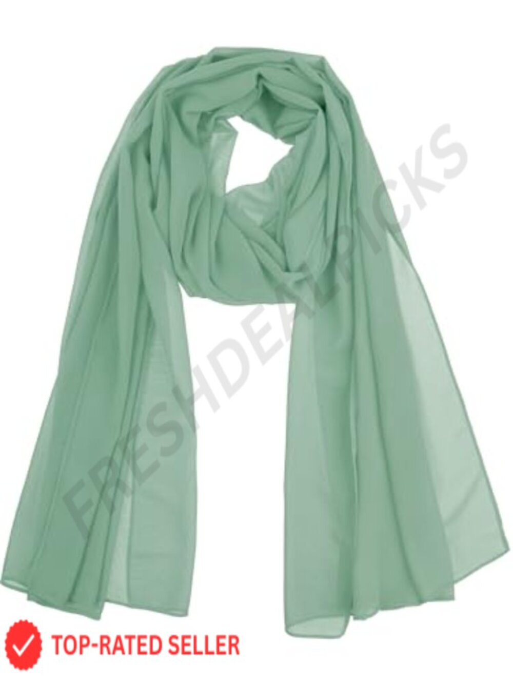Women's Chiffon Scarf Sheer Lightweight Long Shawl Head Wrap
